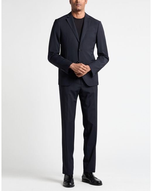 Moschino Blue Couture Suit Polyester, Wool, Elastane for men