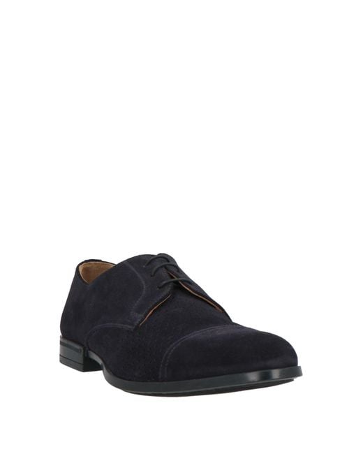 Doucal's Blue Lace-Up Shoes Leather for men