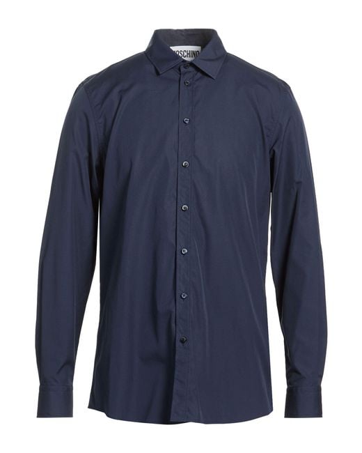 Moschino Blue Shirt Cotton for men