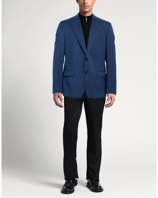 DIGEL Blue Blazer Polyester, Viscose, Elastane for men