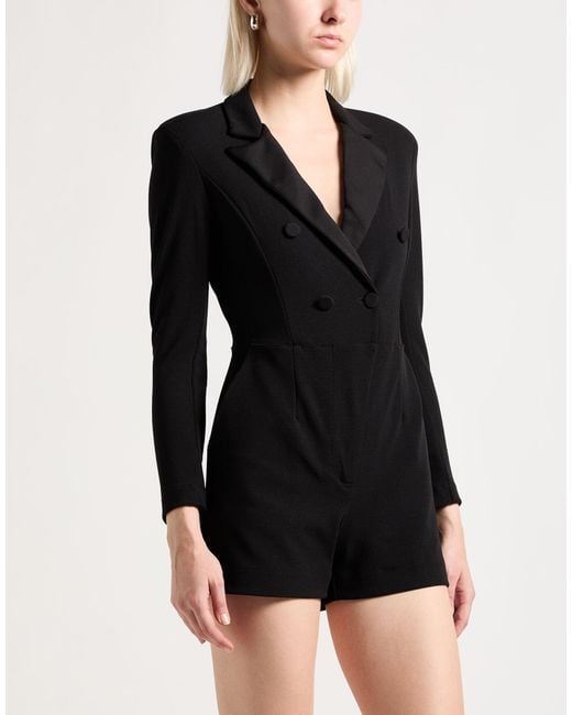 Dixie Black Playsuit Polyester, Elastane