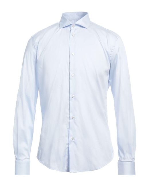 Brian Dales Blue Shirt Cotton, Polyamide, Elastane for men