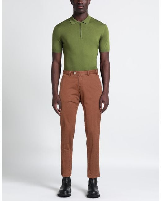 Hiltl Brown Pants Cotton, Elastane for men