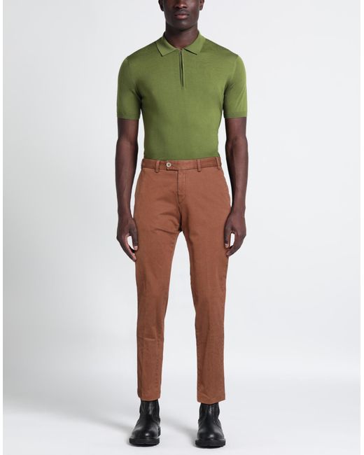 Hiltl Brown Pants Cotton, Elastane for men