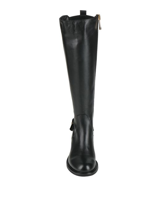 Trend Black Boot Leather, Textile Fibers