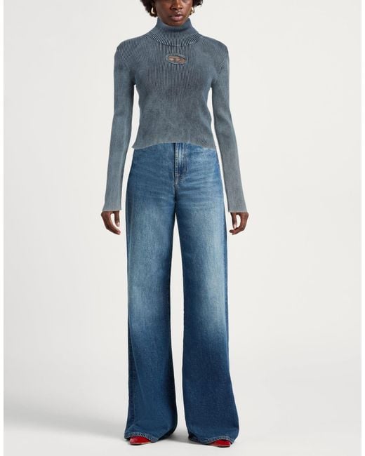 DIESEL Blue Slate Turtleneck Cotton