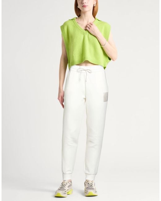 ARMANI EXCHANGE White Pants Viscose, Polyester, Elastane, Cotton