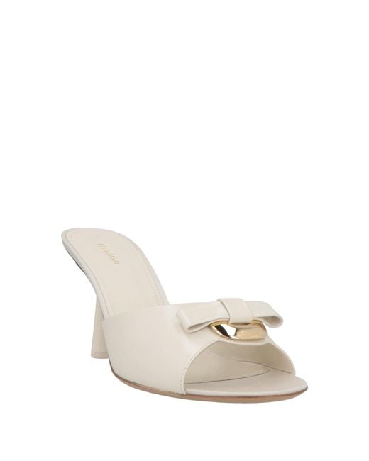 Ferragamo Natural Sandals Leather