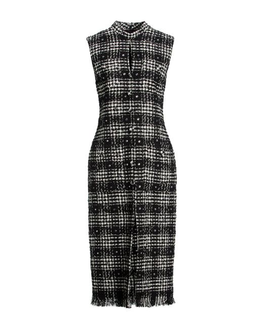 GIUSEPPE DI MORABITO Black Midi Dress Cotton, Polyester, Wool, Acrylic, Textile Fibers