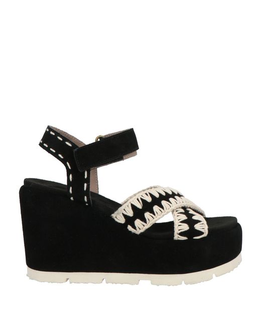 Mou Black Sandals