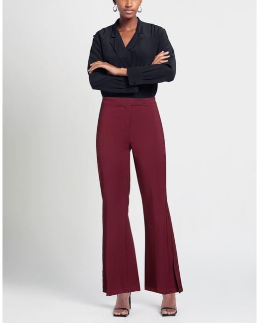 CROCHÈ Red Pants Polyester, Elastane