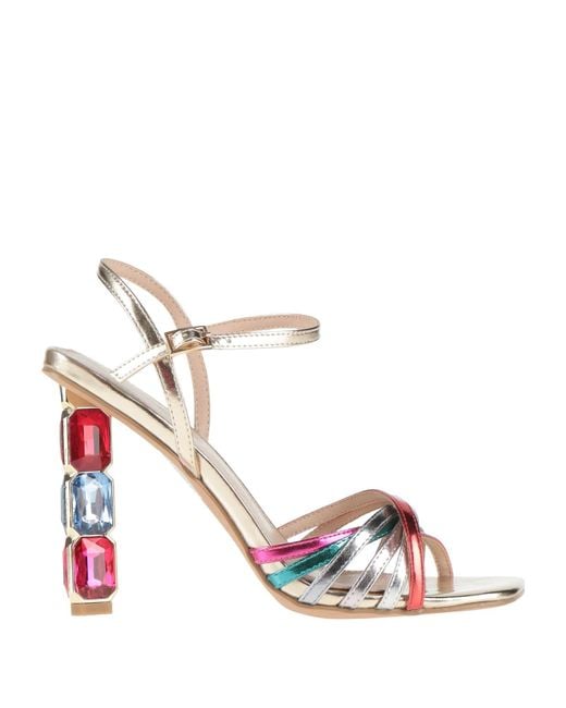 Chiarini Bologna White Sandals Textile Fibers