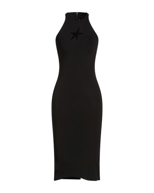 Mugler Black Midi Dress Recycled Polyamide, Elastane