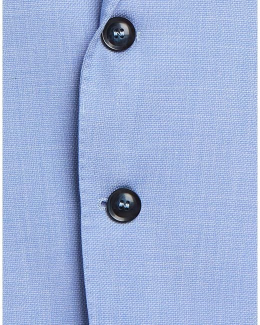 ALEX INGH Blue Blazer Polyester, Viscose, Elastane for men