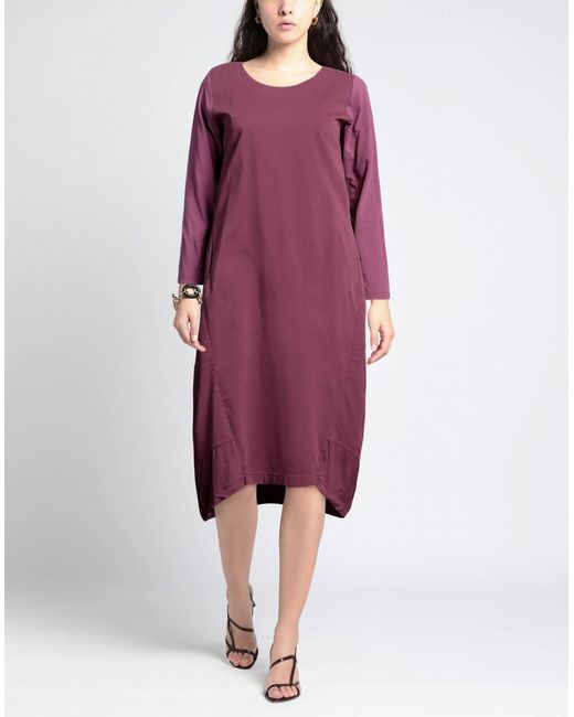 European Culture Purple Midi Dress