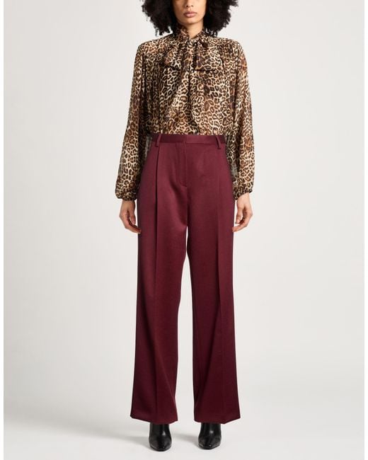 Dries Van Noten Red Pants Wool