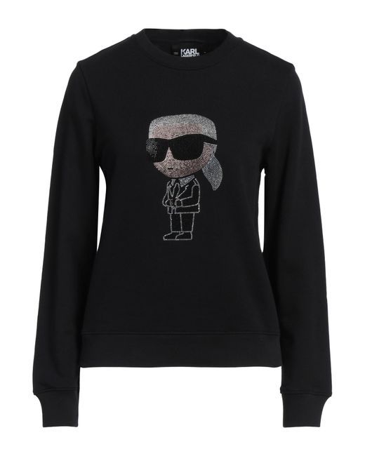 Karl Lagerfeld Black Sweatshirt Organic Cotton