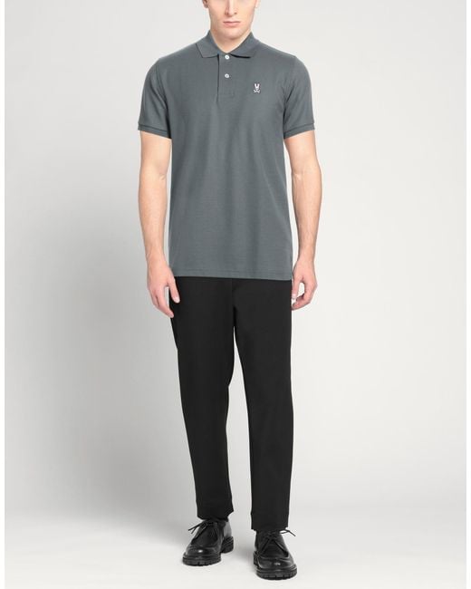 Polo Psycho Bunny de hombre de color Gray