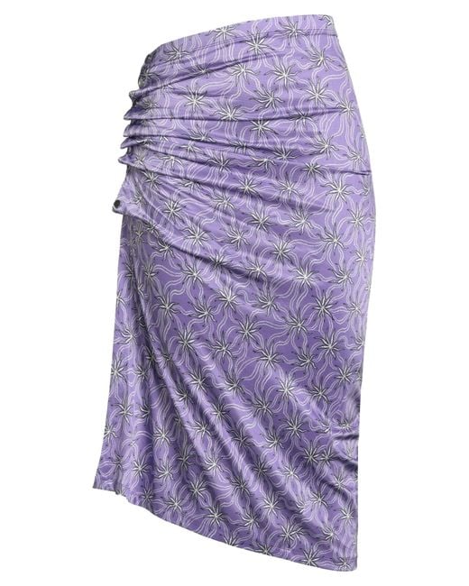 Rabanne Purple Midi Skirt Viscose, Elastane