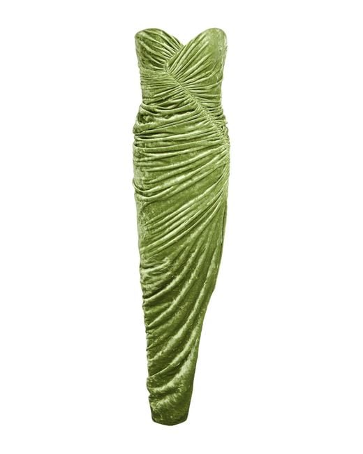 Alexandre Vauthier Green Maxi Dress Polyester, Elastane