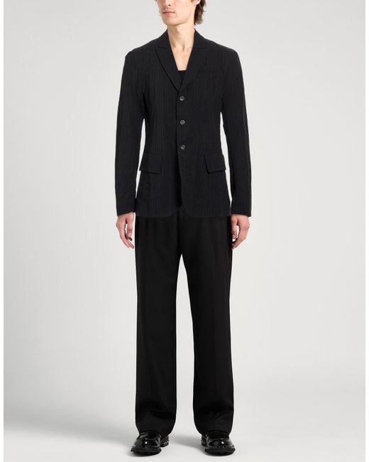 Masnada Black Blazer Cotton, Linen, Wool for men