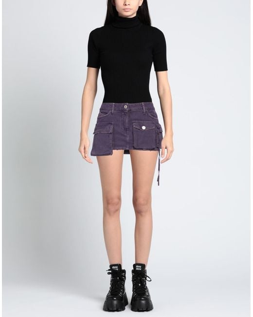 The Attico Purple Denim Skirt