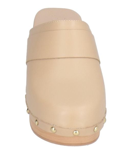 Aeyde Natural Mules & Clogs Leather