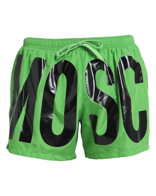 Moschino Green Swim Trunks for men
