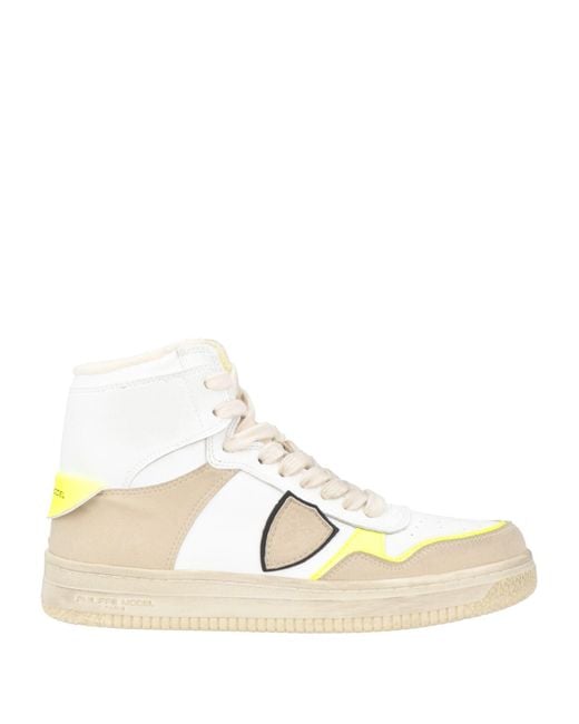 ACBC x PHILIPPE MODEL White Sneakers Leather, Textile Fibers