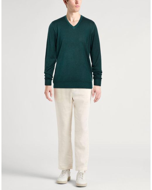 Fedeli Green Jumper for men