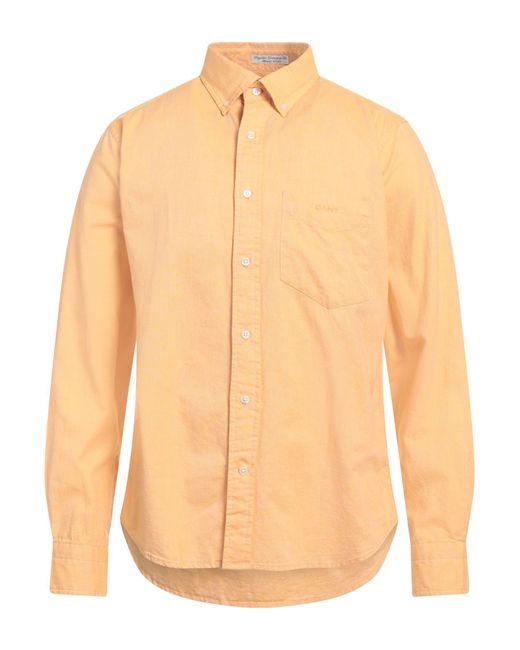 Gant Orange Shirt Organic Cotton for men