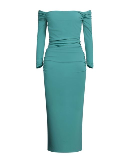 La Petite Robe Di Chiara Boni Green Midi Dress Polyamide, Elastane