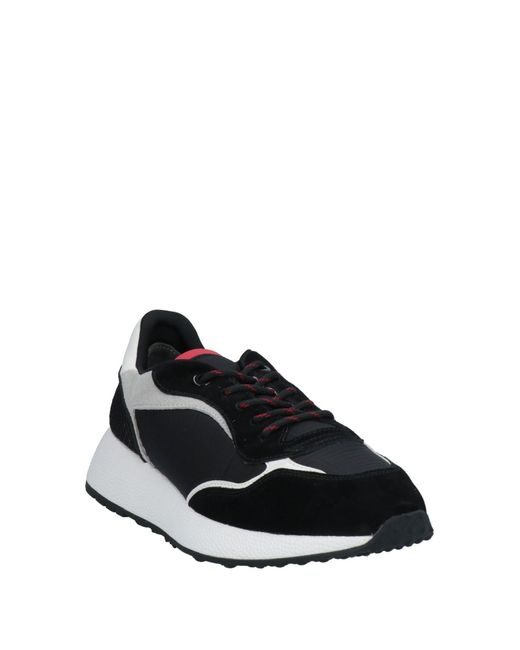 Cesare Paciotti Black Sneakers Soft Leather, Nylon for men