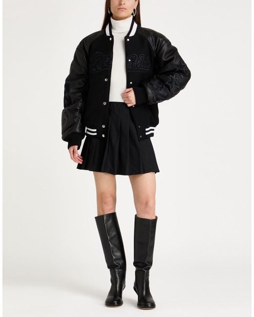 Off-White c/o Virgil Abloh Black Jacket Lambskin, Virgin Wool, Polyamide, Wool, Acrylic