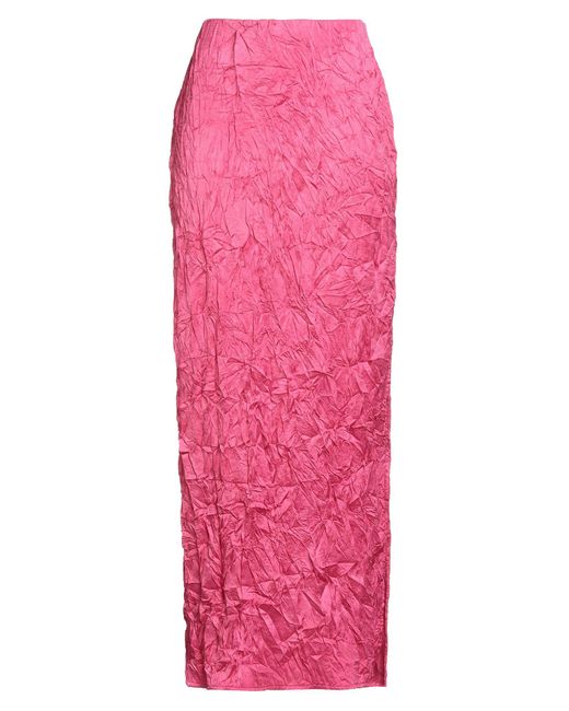 Gaelle Paris Pink Fuchsia Maxi Skirt Polyester