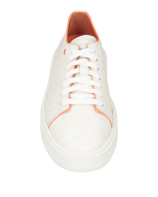 Santoni White Trainers