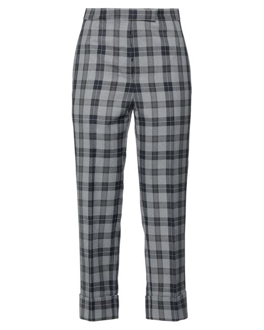 Thom Browne Gray Pants Wool, Polyester