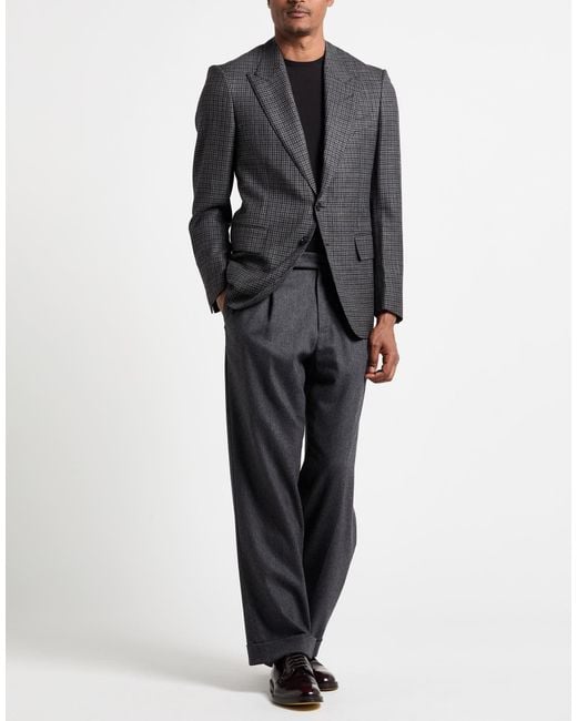 Tom Ford Black Blazer Wool, Silk, Linen for men