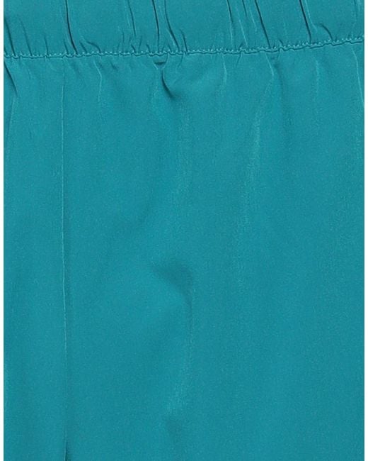 EA7 Blue Polyester-Elastane Athletic Shorts for men
