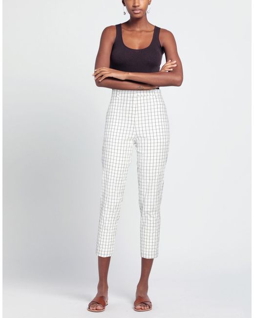 SOLOTRE White Pants Cotton, Elastane