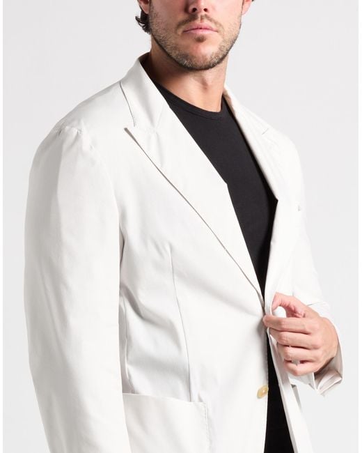 Eleventy Men's White Blazer Cotton, Polyamide, Elastane formal jackets