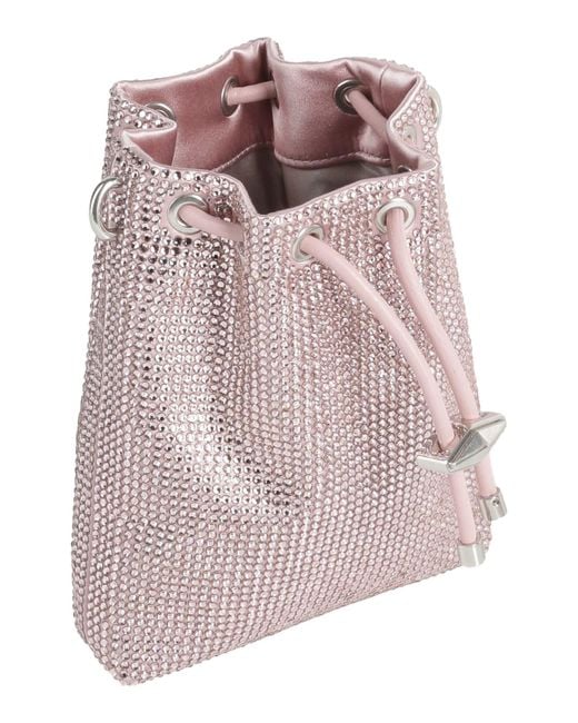 Jimmy Choo Pink Cross-Body Bag Textile Fibers, Leather