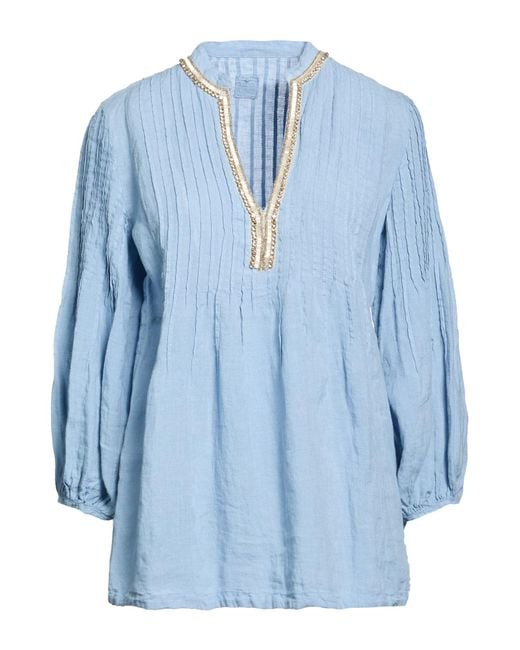120% Lino Blue Top