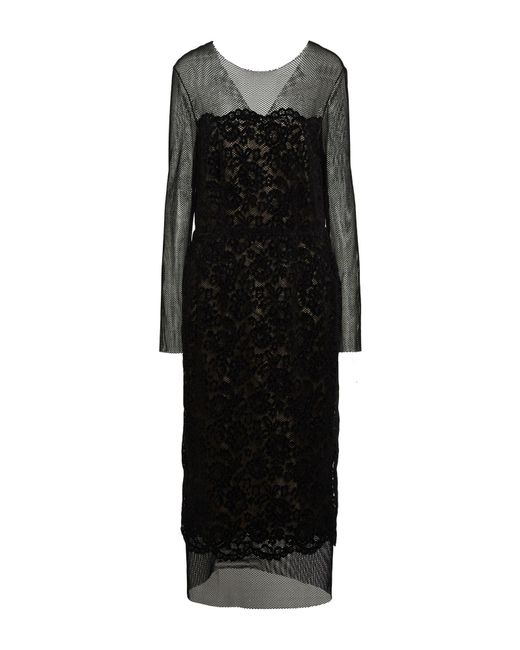 Clips Black Midi Dress Polyester, Elastane