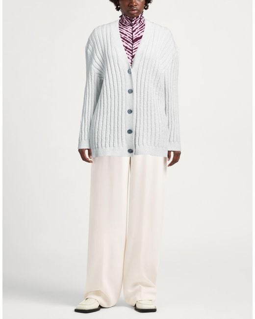 Barena White Cardigan Cotton, Polyamide, Elastane