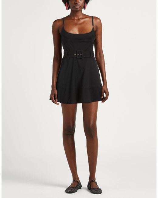 Pinko Black Mini Dress Wool, Polyester, Viscose, Elastane