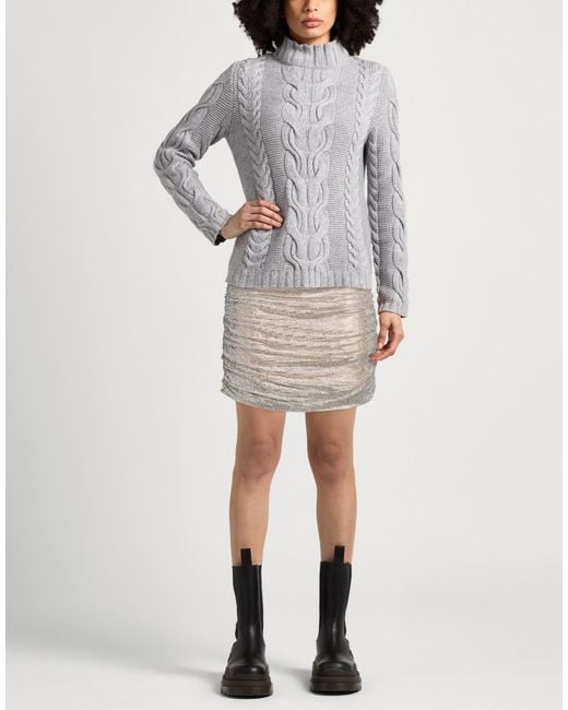 GIUSEPPE DI MORABITO Natural Mini Skirt Polyamide, Elastane
