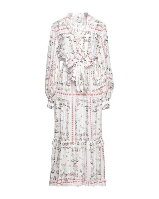 Etro White Maxi Dress Silk