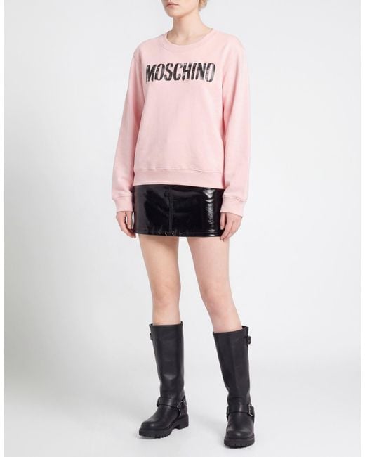 Moschino Pink Sweatshirt Cotton