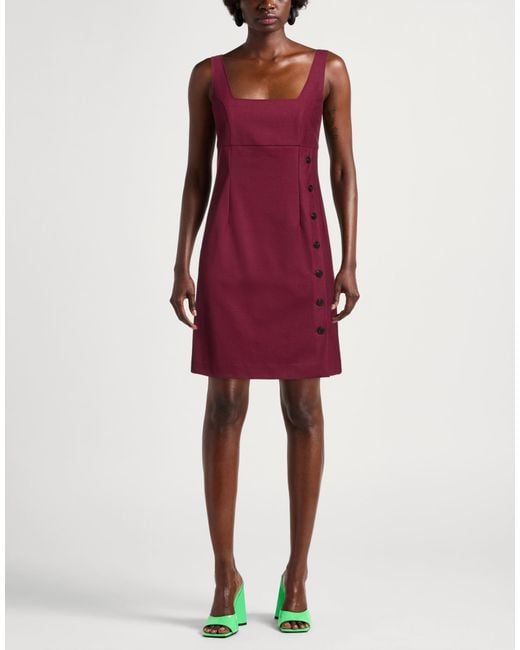Ottod'Ame Red Mini Dress Polyester, Virgin Wool, Elastane